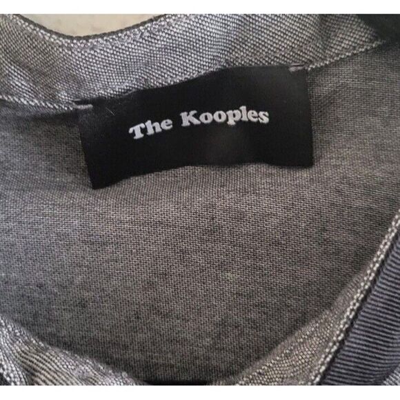 THE KOOPLES Gray Cotton Short Sleeve Collared Polo Golf Shirt Men's Size Small - Picture 2 of 9